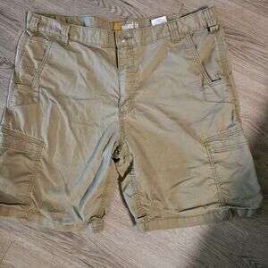 Carhartt Relaxed Fit Cargo Shorts Mens Size 42 Khaki Green Canvas 101563